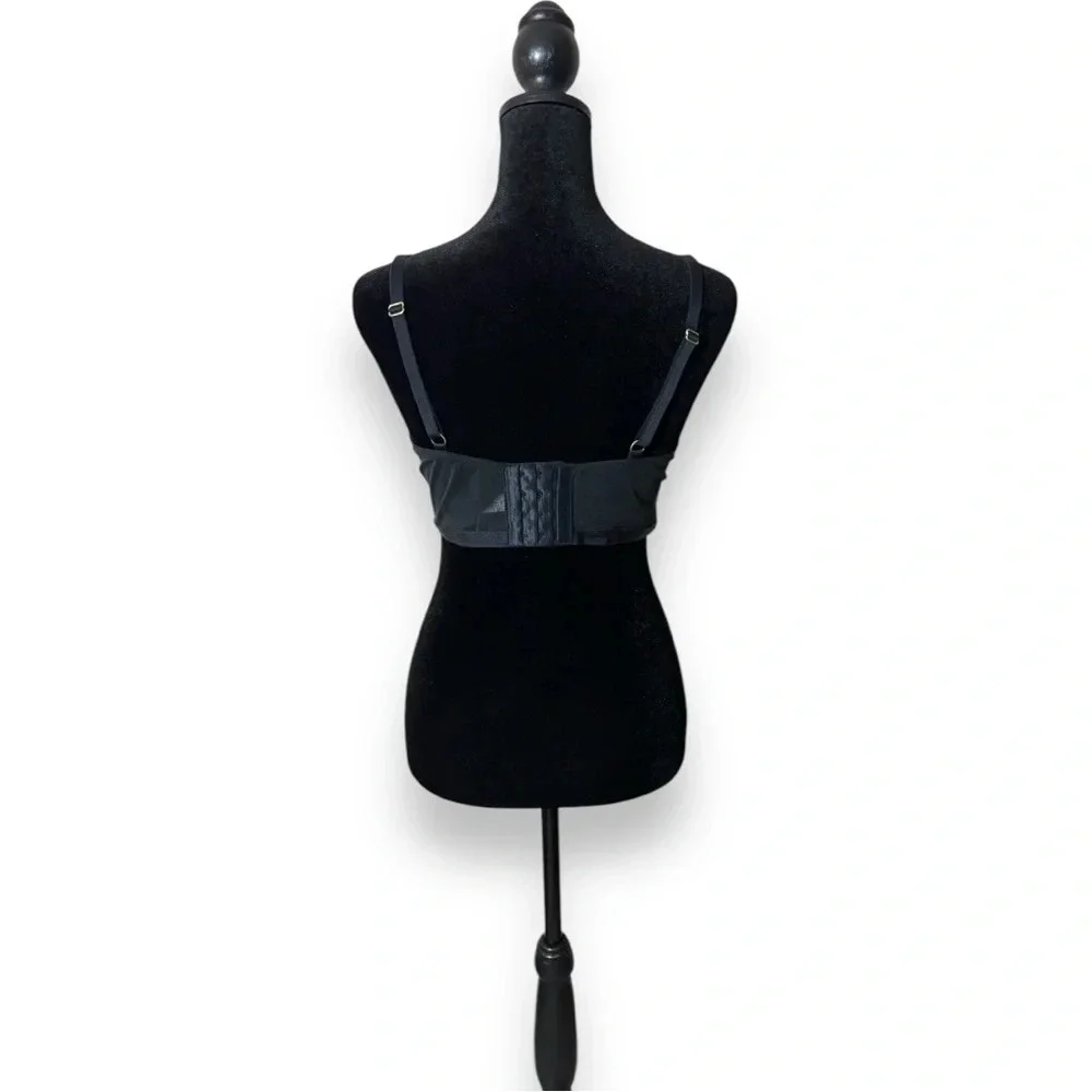 Adore Me NWOT Diara Contour Sexy Lace Black and Nude Underwire 36D Balconette - Picture 14 of 15